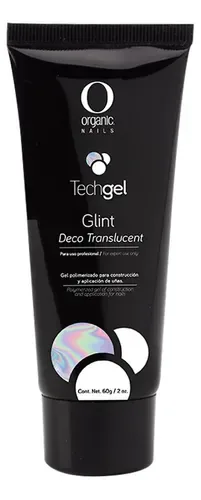 Organic Nails Techgel polygel translúcido Glint 60 g (gel y polygel), foto de la publicación en Mercado Libre