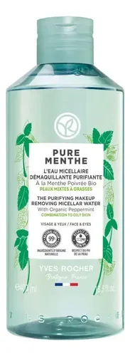Yves Rocher Agua micelar desmaquillante piel mixta 400 ml (desmaquillantes), foto de la publicación en Mercado Libre