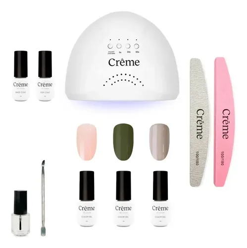 Crème Kit lámpara UV/LED 48W con gelish (kits de uñas), foto de la publicación en Mercado Libre