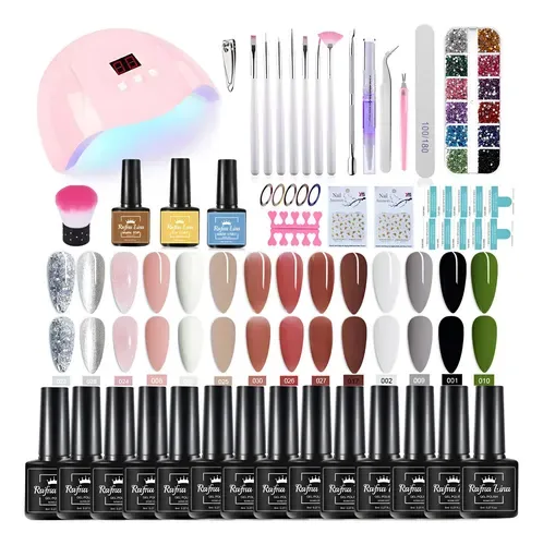 Rafna Lina Kit manicure con lámpara UV/LED y 14 piezas de gel (kits de uñas), foto de la publicación en Mercado Libre