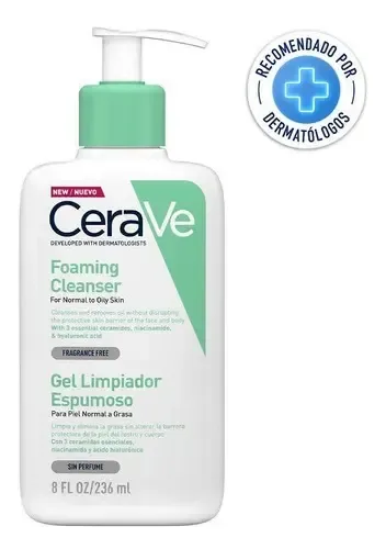 CeraVe Gel limpiador espumoso para piel grasa (desmaquillantes), foto de la publicación en Mercado Libre