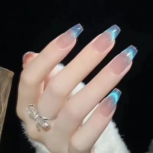 Moeofue Uñas press-on soft gel aurora (uñas postizas y tips), foto de la publicación en Mercado Libre