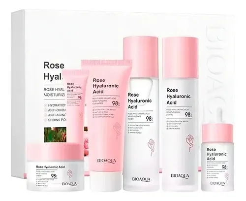 Bioaqua Kit de skincare agua de rosas con ácido hialurónico (sérums y cremas), foto de la publicación en Mercado Libre