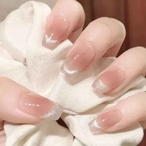 Moeofue 30 uñas press-on francés colorete (uñas postizas y tips), foto de la publicación en Mercado Libre