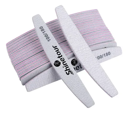 SHINETOUR Pack de 25 limas para uñas naturales o acrílicas