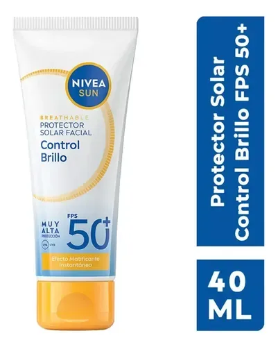 Nivea Protector solar facial Control Brillo FPS 50+, 40 ml (protector solar), foto de la publicación en Mercado Libre