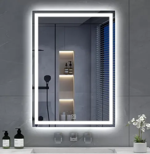 Vunesta Espejo de pared con luz LED touch, 3 luces (espejos con luz), foto de la publicación en Mercado Libre